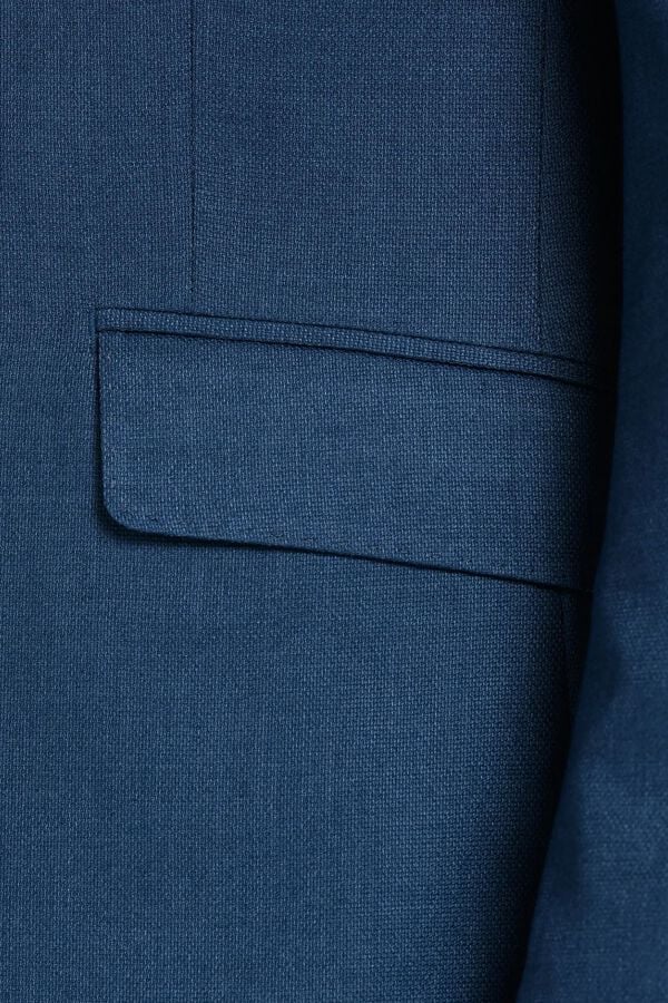 JVZ Blazer de fato texturizado azul