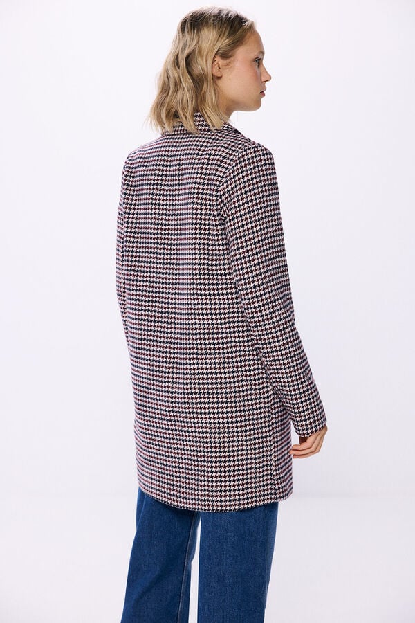 Springfield A-line checkered coat lavender