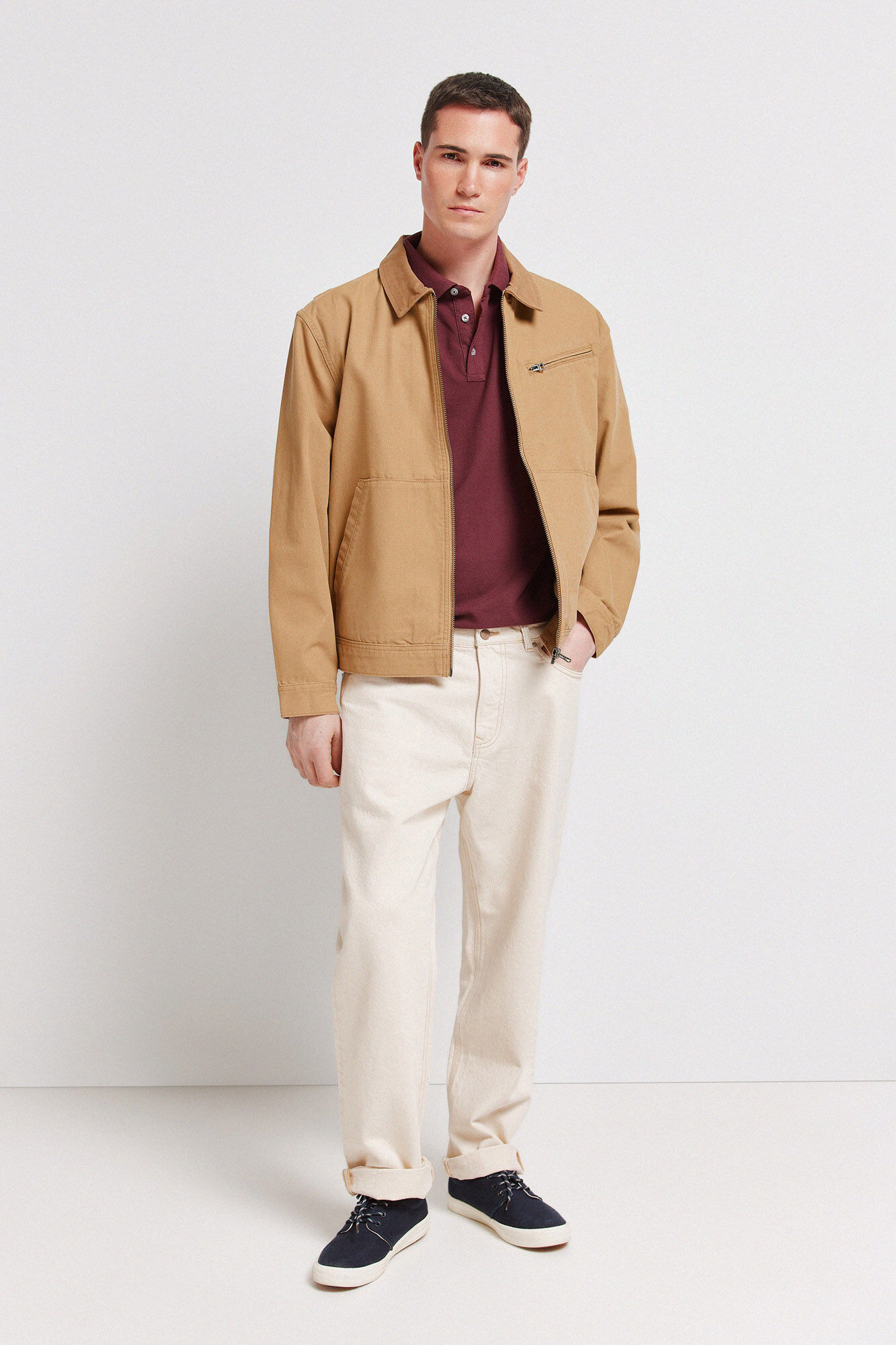 Springfield Polo piqu&eacute; punho em contraste slim fit