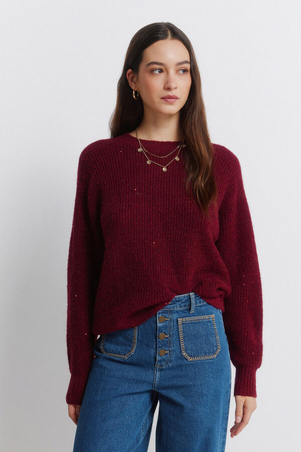 Springfield Camisola com lantejoulas vermelho