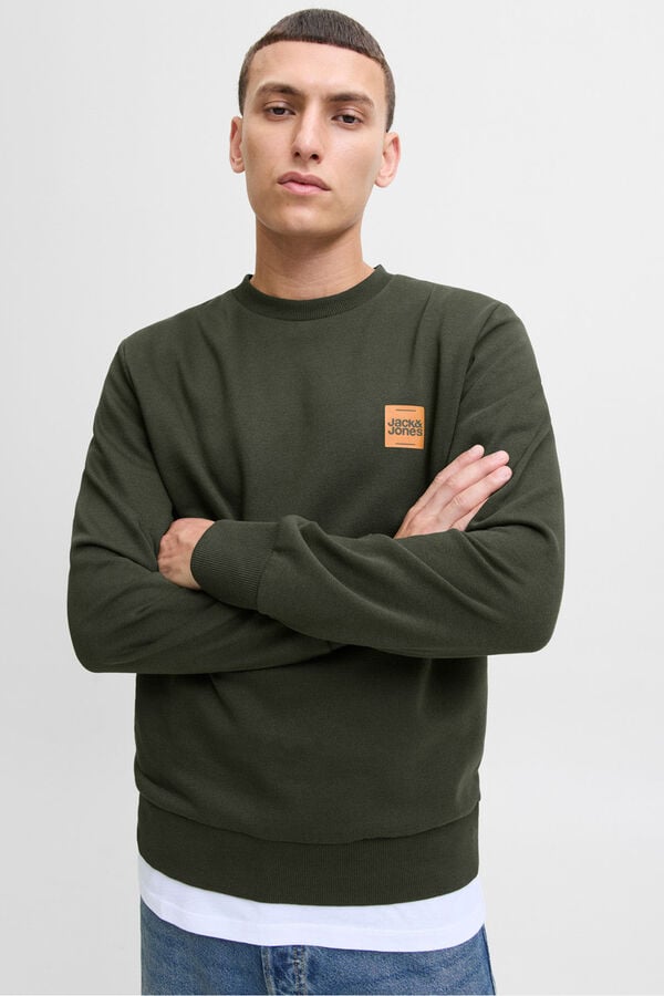 Jack & Jones Sweatshirt com logo contrastante verde
