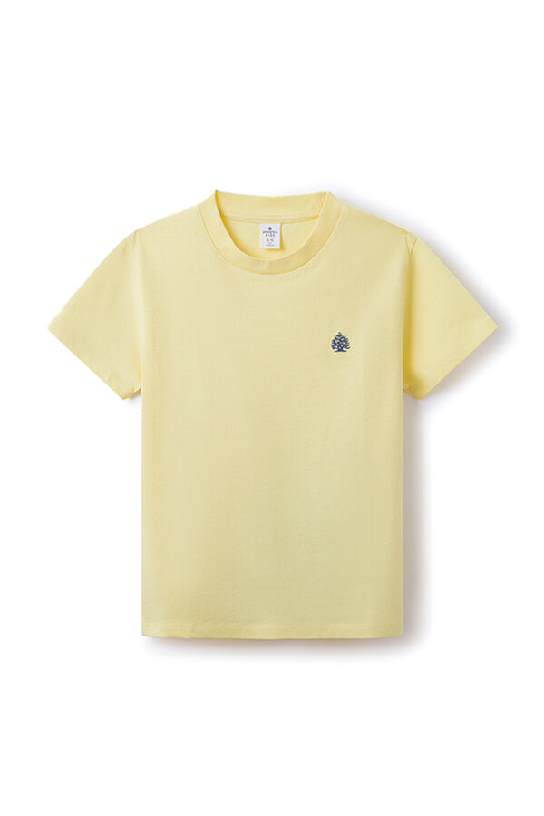 Springfield Camiseta logo Springfield niño estampado amarillo