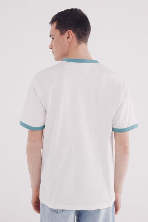 Springfield Camiseta Contraste bege