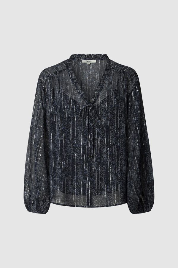 Pepe Jeans Blusa com detalhes metálicos azul