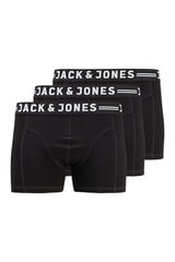 Jack & Jones PLUS Pack de 3 boxers lisos de algodão preto