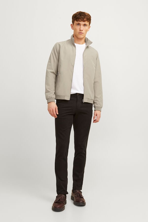 Jack & Jones Jaqueta bomber com gola alta azul
