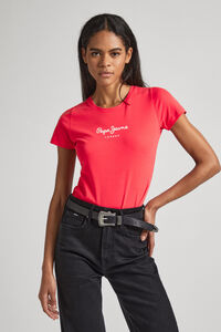 Springfield Camiseta Básica Pepe Jeans Mujer. rojo