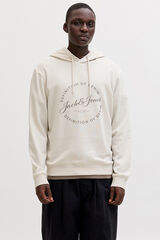 Jack & Jones Sweatshirt com capuz em felpa suave cinzento