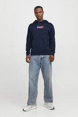 Jack & Jones Sweatshirt com logo frontal azul