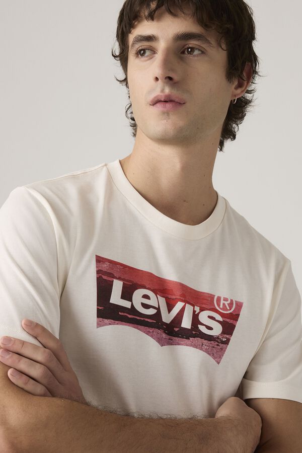 Levi's T-shirt de manga curta bege
