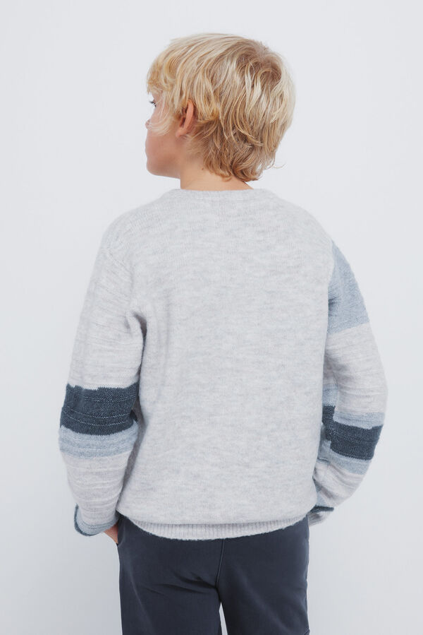 Springfield Kids Camisola com figuras geométricas para meninos azul