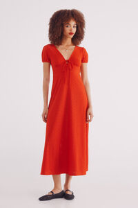 Springfield Vestido midi bordado circular suíço