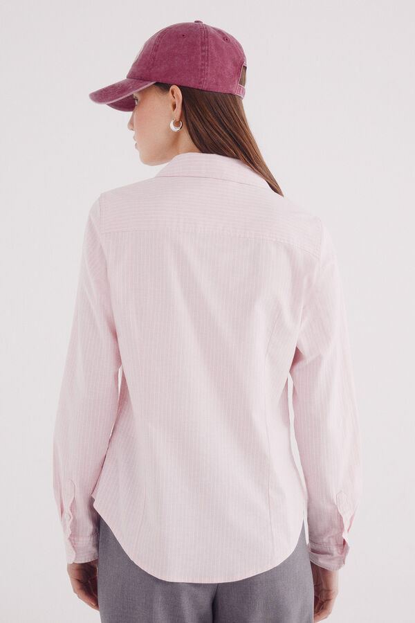 Springfield Camisa de algodão Oxford rosa