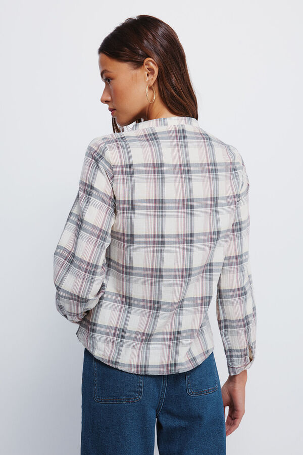 Springfield Blusa xadrez cru