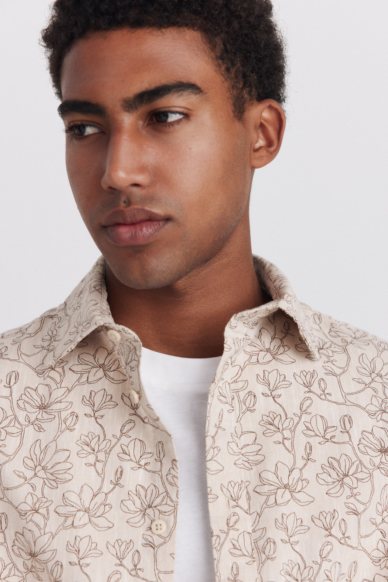 Springfield Camisa tipo linho &agrave;s riscas