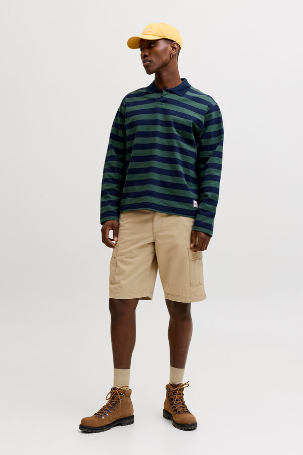 Jack & Jones Bermuda cargo relaxed castanho
