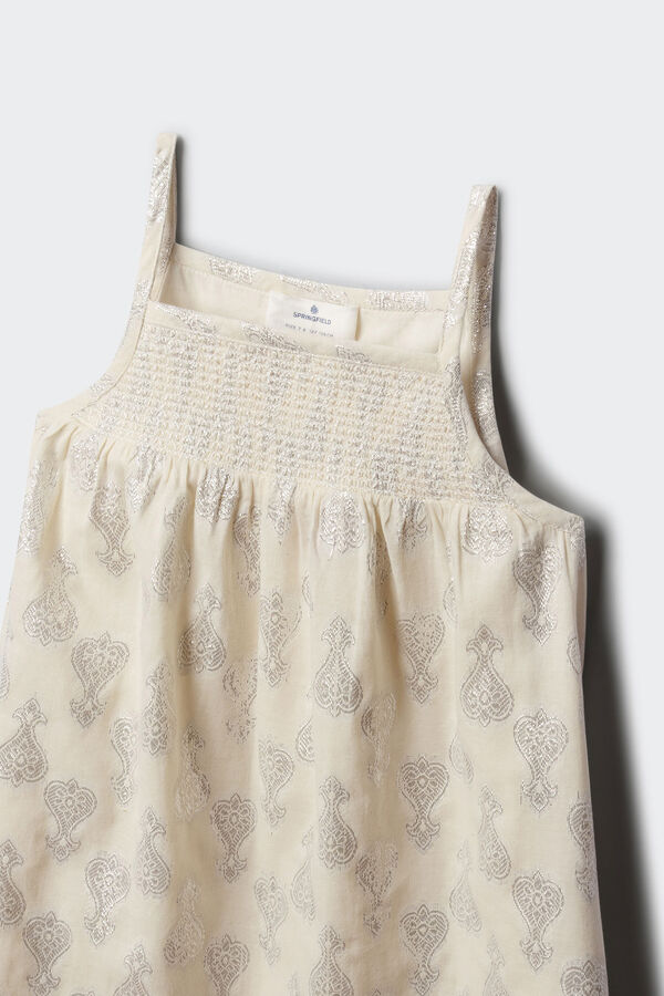 Springfield Kids Vestido menina de lurex castanho