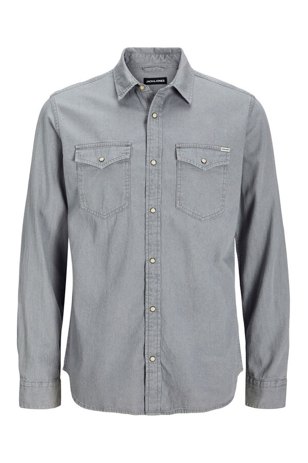 Jack & Jones Camisa vaquera gris