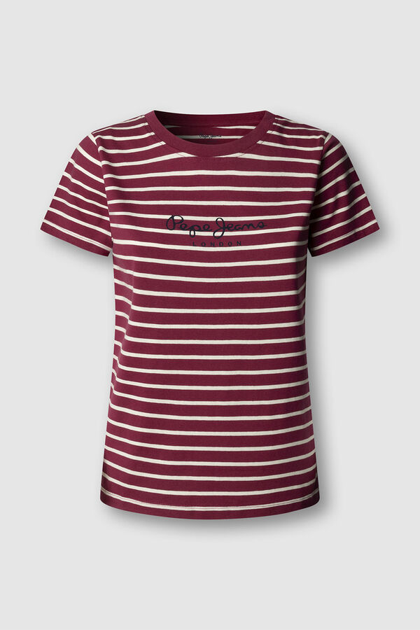 Pepe Jeans T-shirt manga curta vermelho