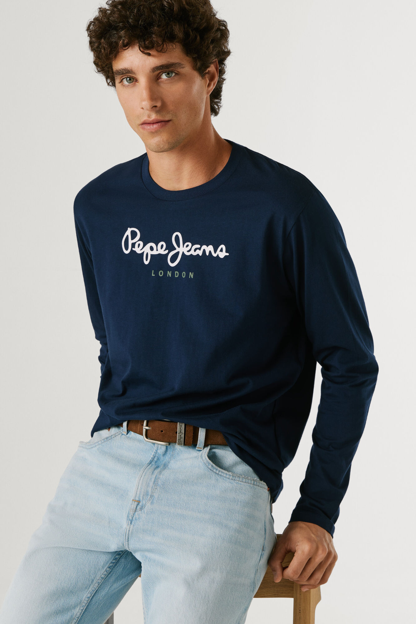 Pepe Jeans T-shirt de manga comprida com logo