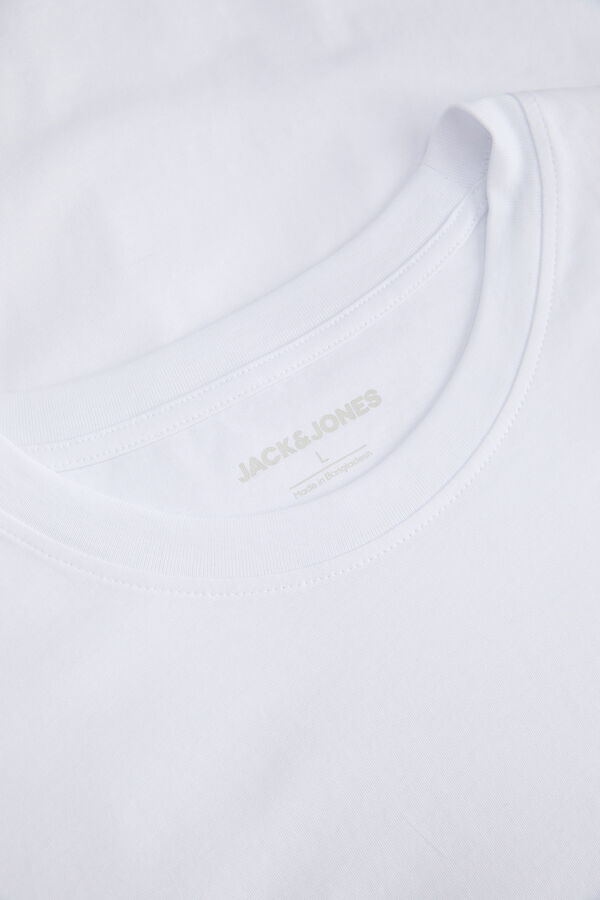 Jack & Jones T-shirt manga curta em algod&atilde;o branco