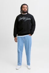 Jack & Jones PLUS Sweatshirt com logo frontal preto