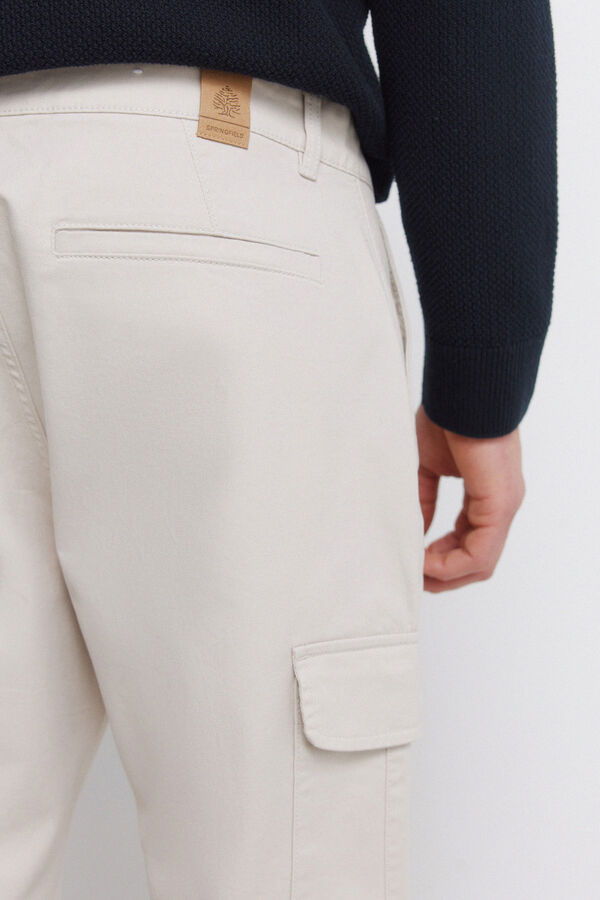 Springfield Cal&ccedil;as cargo confort&aacute;vel slim fit branco