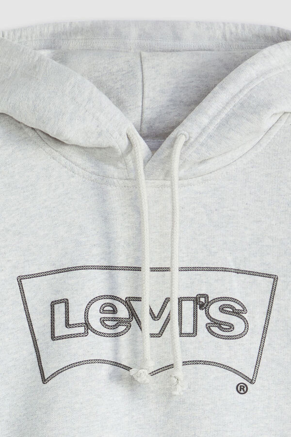 Levi's Sweatshirt masculino com gola redonda  cinzento