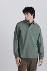 Springfield Polo piqu&eacute; manga comprida regular fit verde