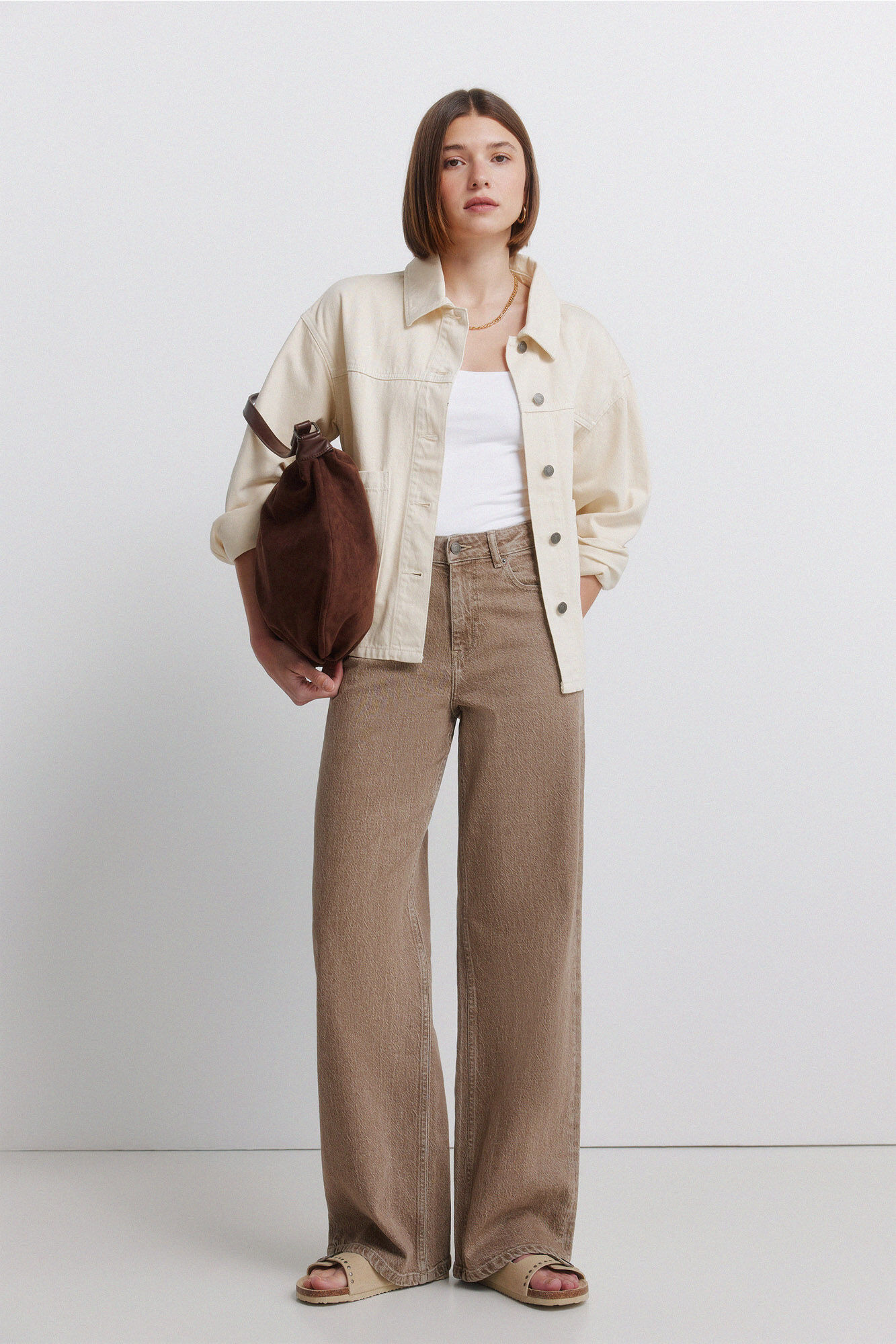 Springfield Chaqueta denim oversized color