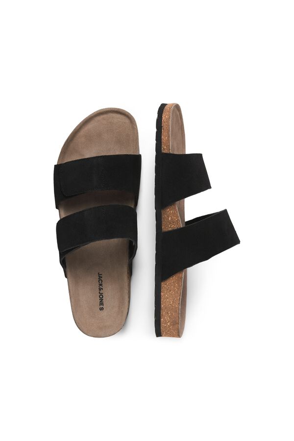 Jack & Jones Sand&aacute;lias em croute sola de borracha preto