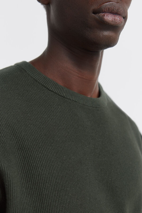 Springfield camisa b&aacute;sica estruturada Caqui escuro