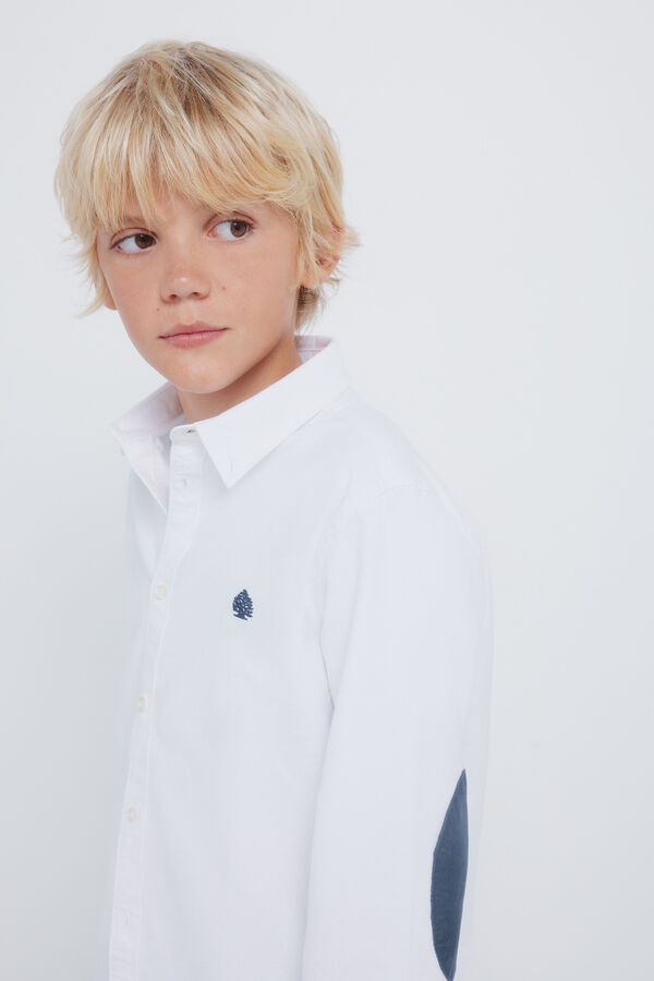 Springfield Kids Camisa de menino com cotoveleiras branco