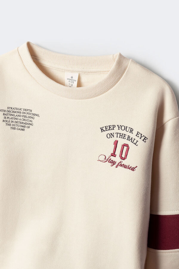 Springfield Kids Sweatshirt de caixa de beisebol  branco