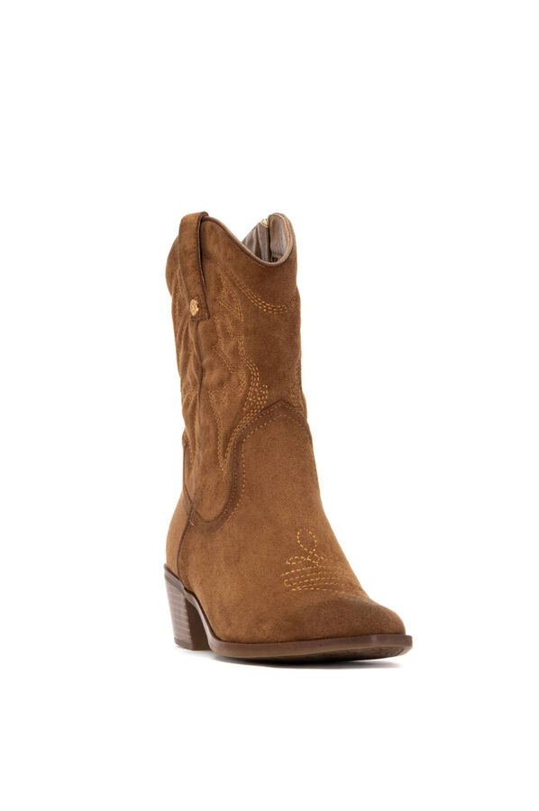 XTI Bota de Cowboy Bordada vison
