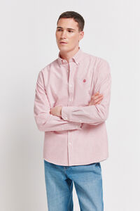 Springfield Camisa oxford &agrave;s riscas sem vincos