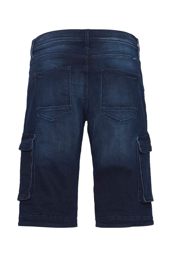 Blend PLUS Bermuda cargo jeans tamanho grande azul