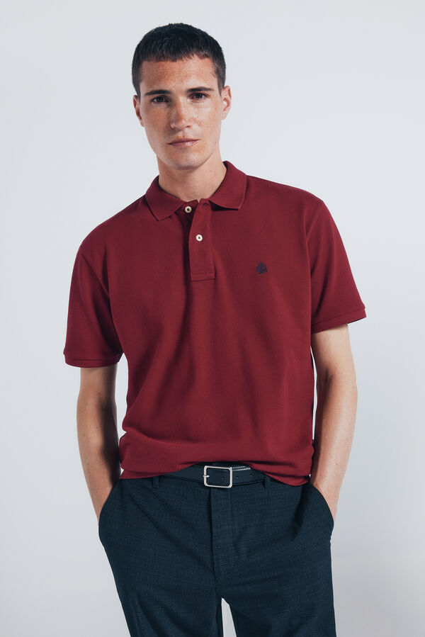 Springfield Polo piqué básico regular fit rojo