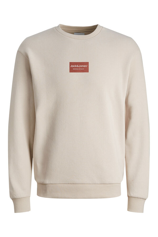 Jack & Jones Sweatshirt gola redonda em felpa cinzento