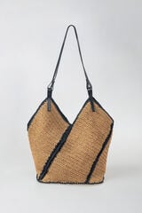 Systemaction Bolso yute contraste beige