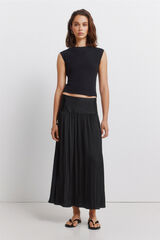 Springfield Saia midi plissada preto