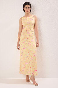 Trendyol Vestido maxi com franzido