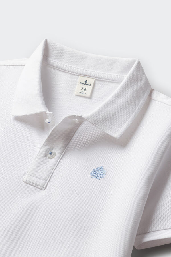 Springfield Kids Polo b&aacute;sico menino branco