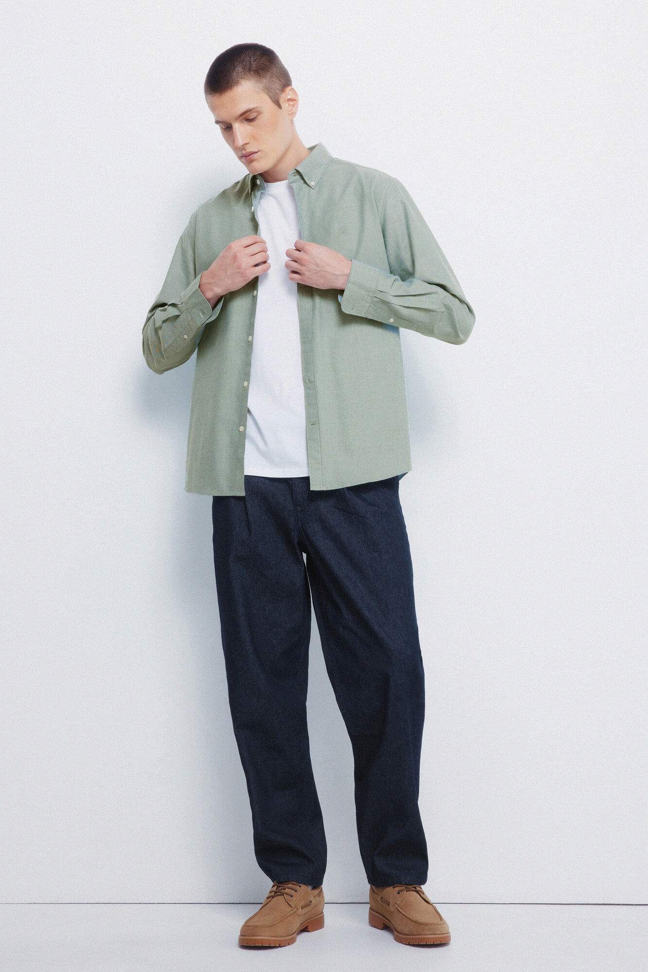 Springfield Camisa Tencel Oxford