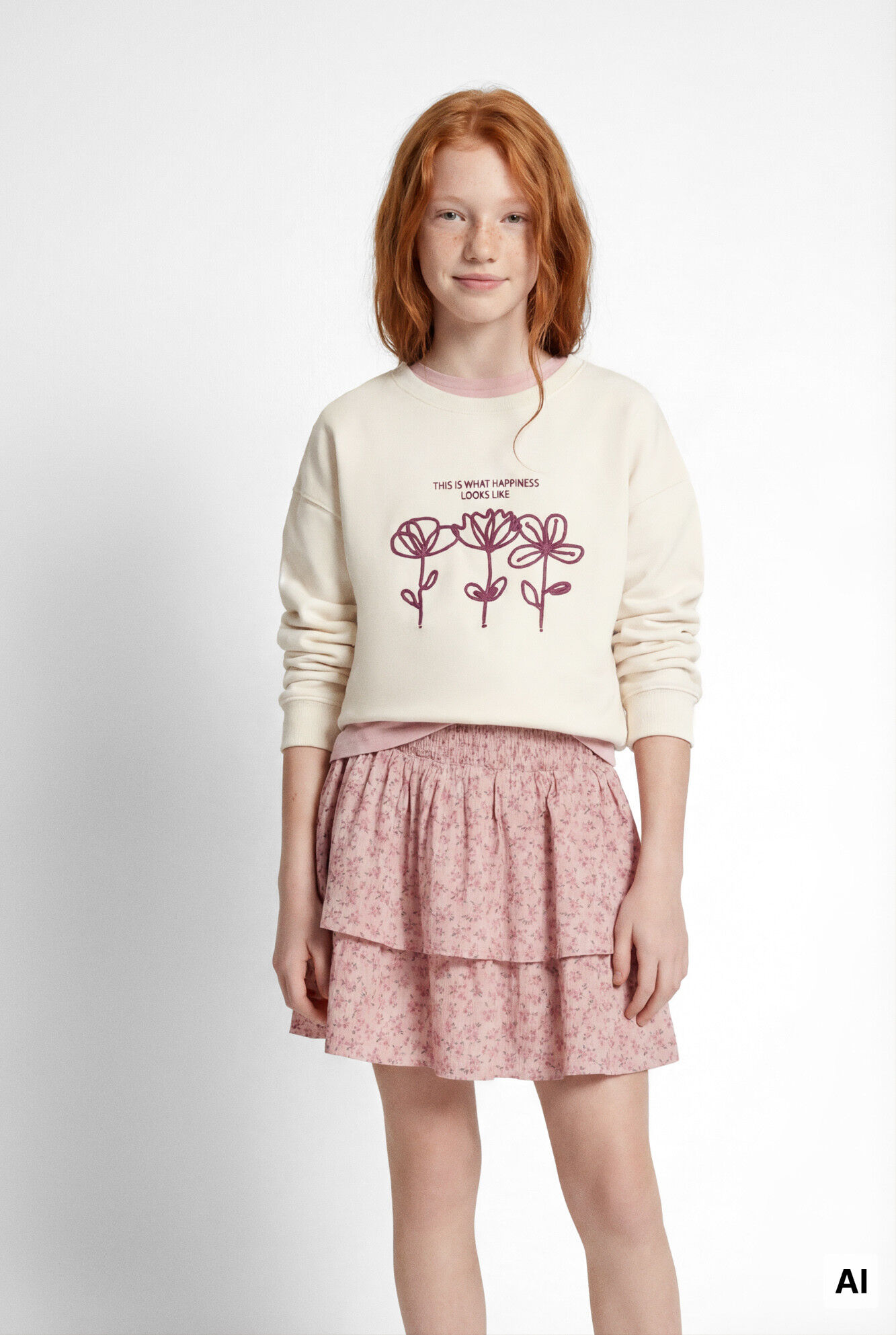 Springfield Kids Saia de flores para menina