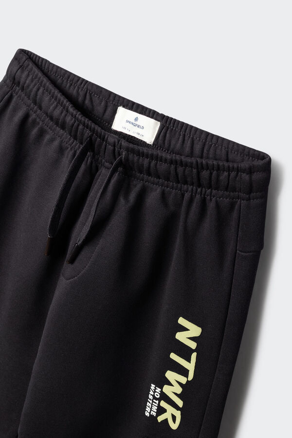 Springfield Kids Cal&ccedil;as jogger cargo para menino preto