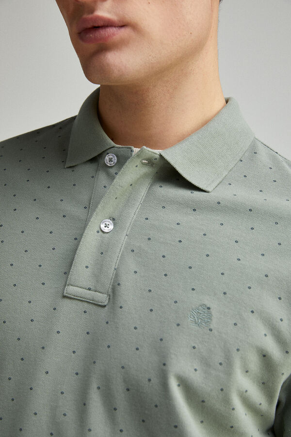 Springfield Polo piqué estampado integralmente regular fit verde