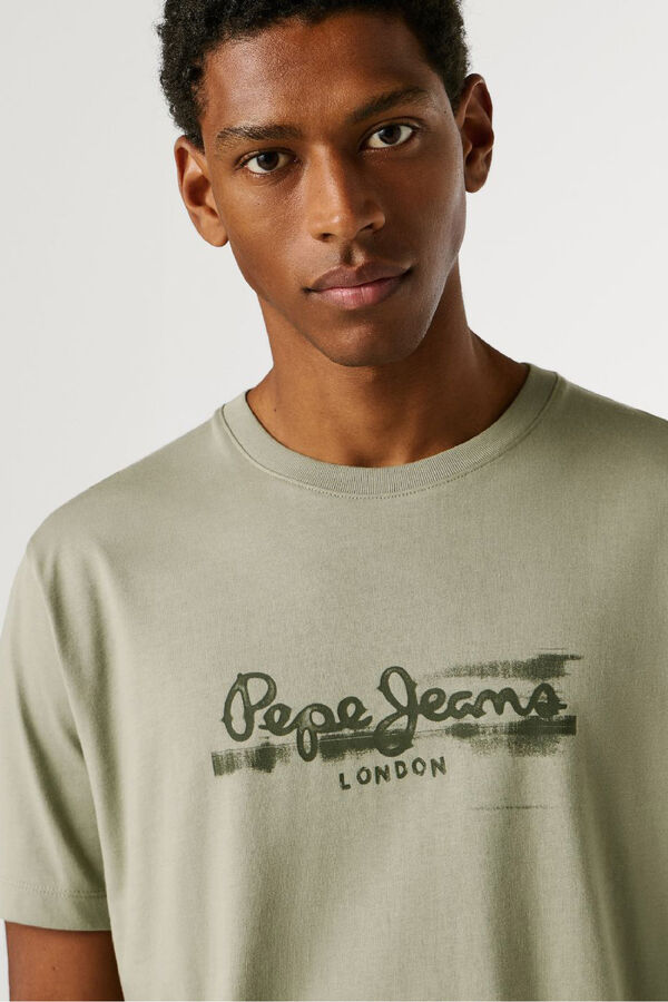 Pepe Jeans T-shirt manga curta bege