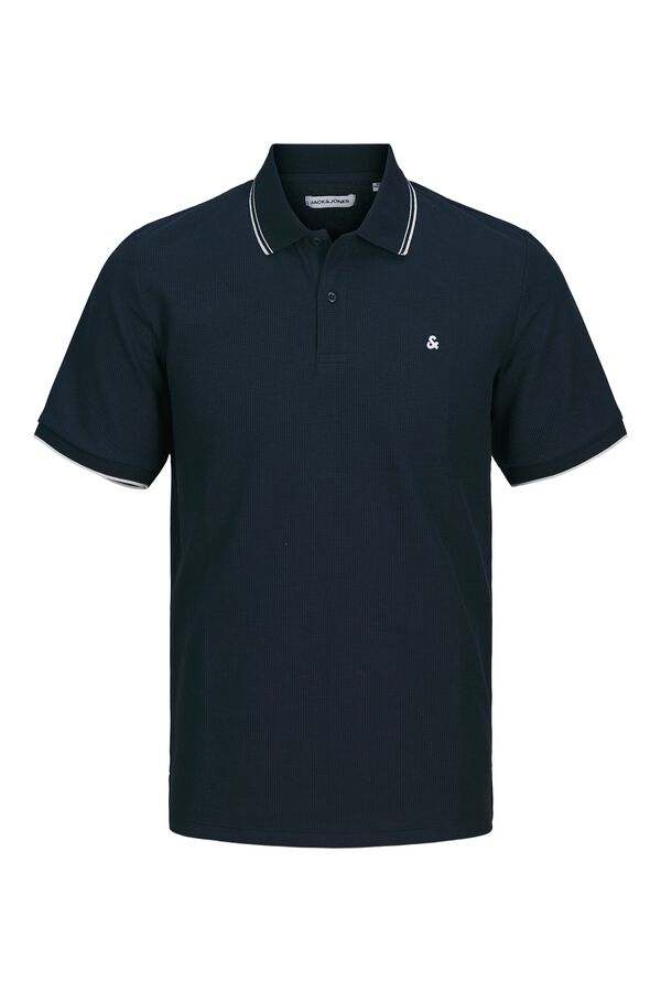 Jack & Jones PLUS Polo b&aacute;sico manga curta azul