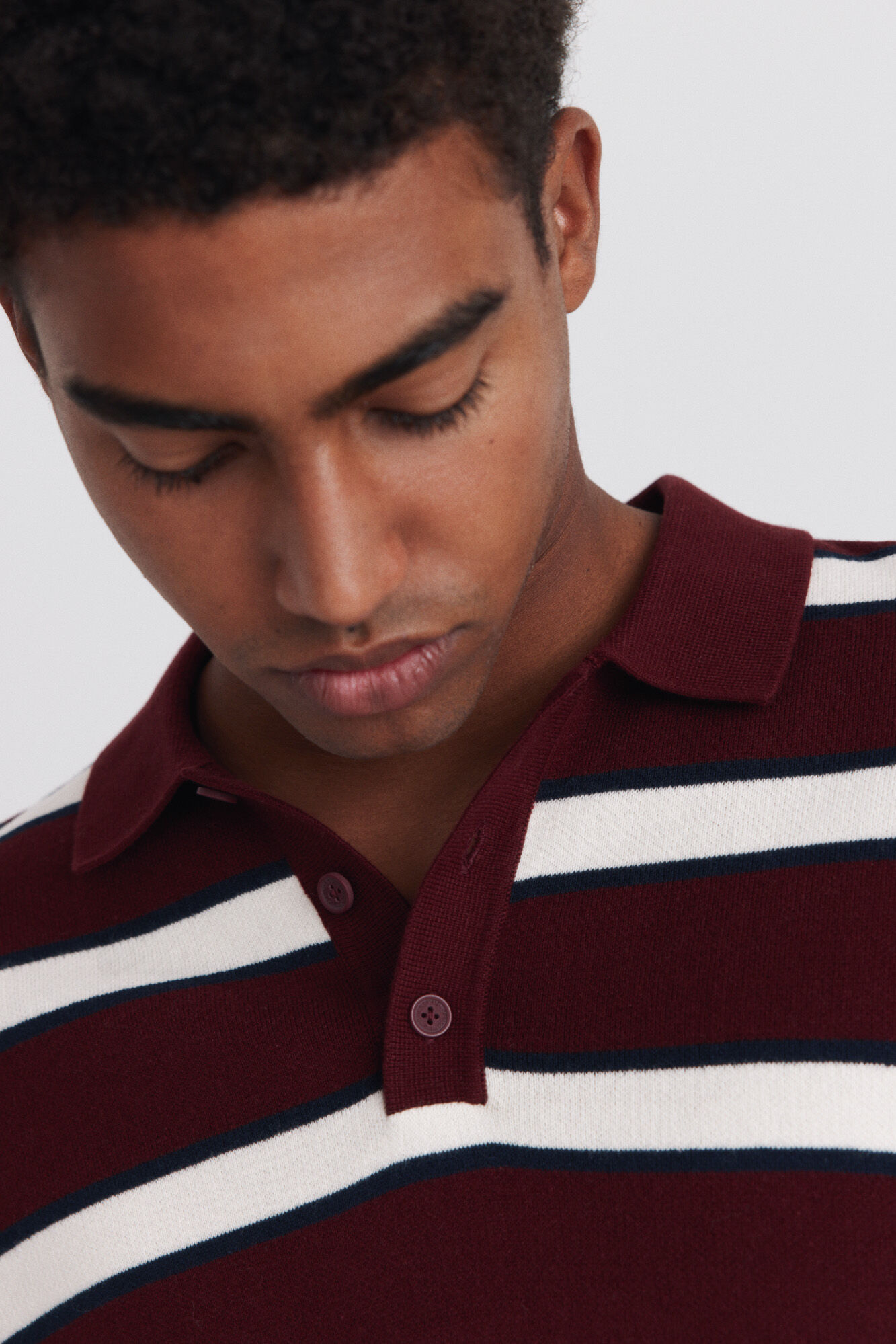 Springfield Polo manga larga rayas jacquard